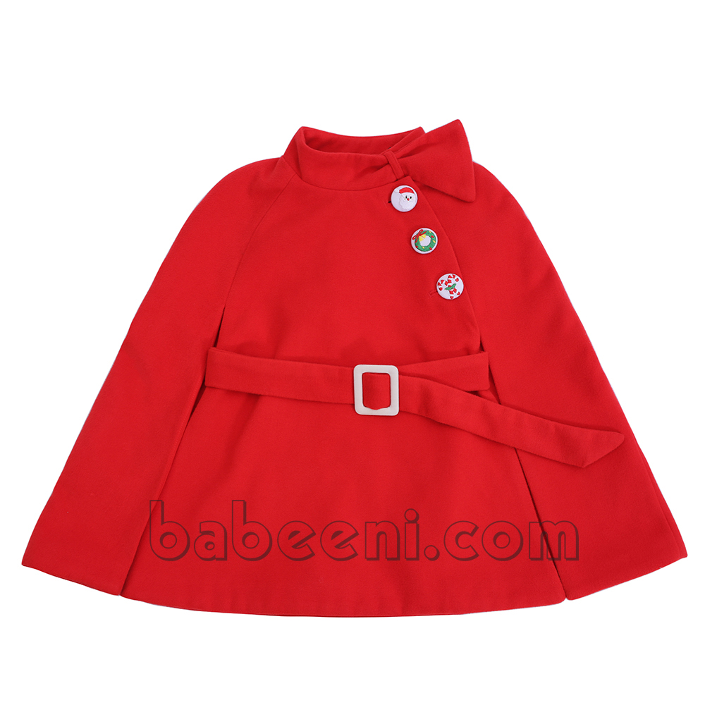 Luxurious embroidery Christmas coat for baby girls– CT 35